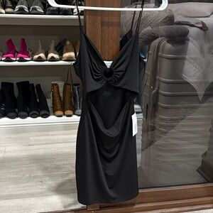 Chic Black Backless Dress